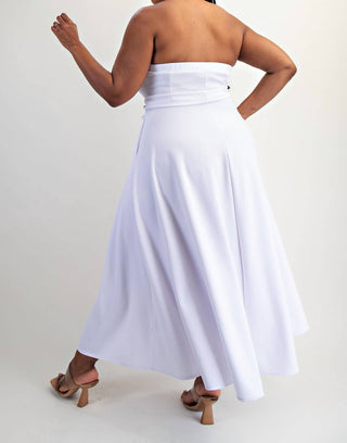 The Curve La - Plus Size Knit Tube Maxi Dress With Self Belt