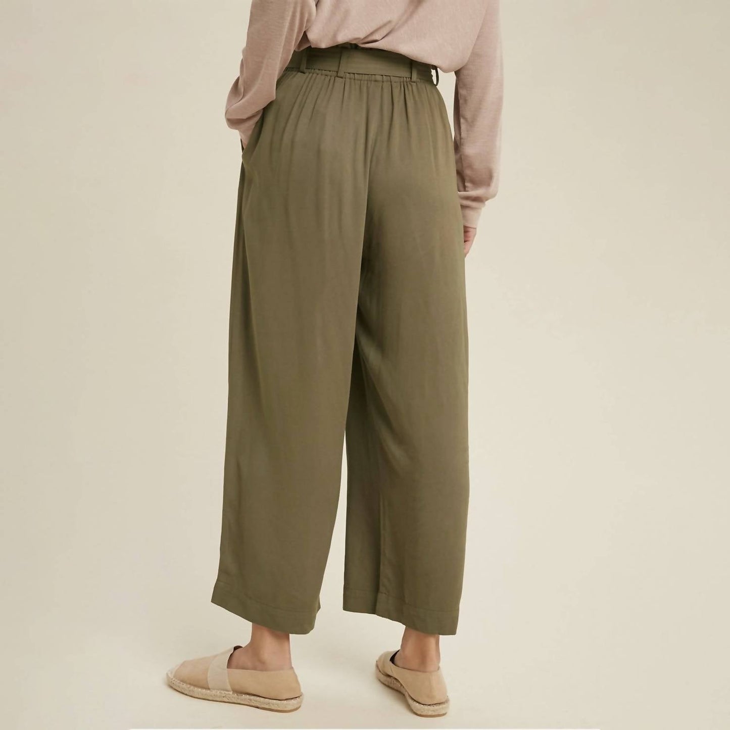 Wishlist - Belted Paperbag Pants With Pockets