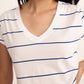 Z Supply - Women's Striped Modern V Neck Top