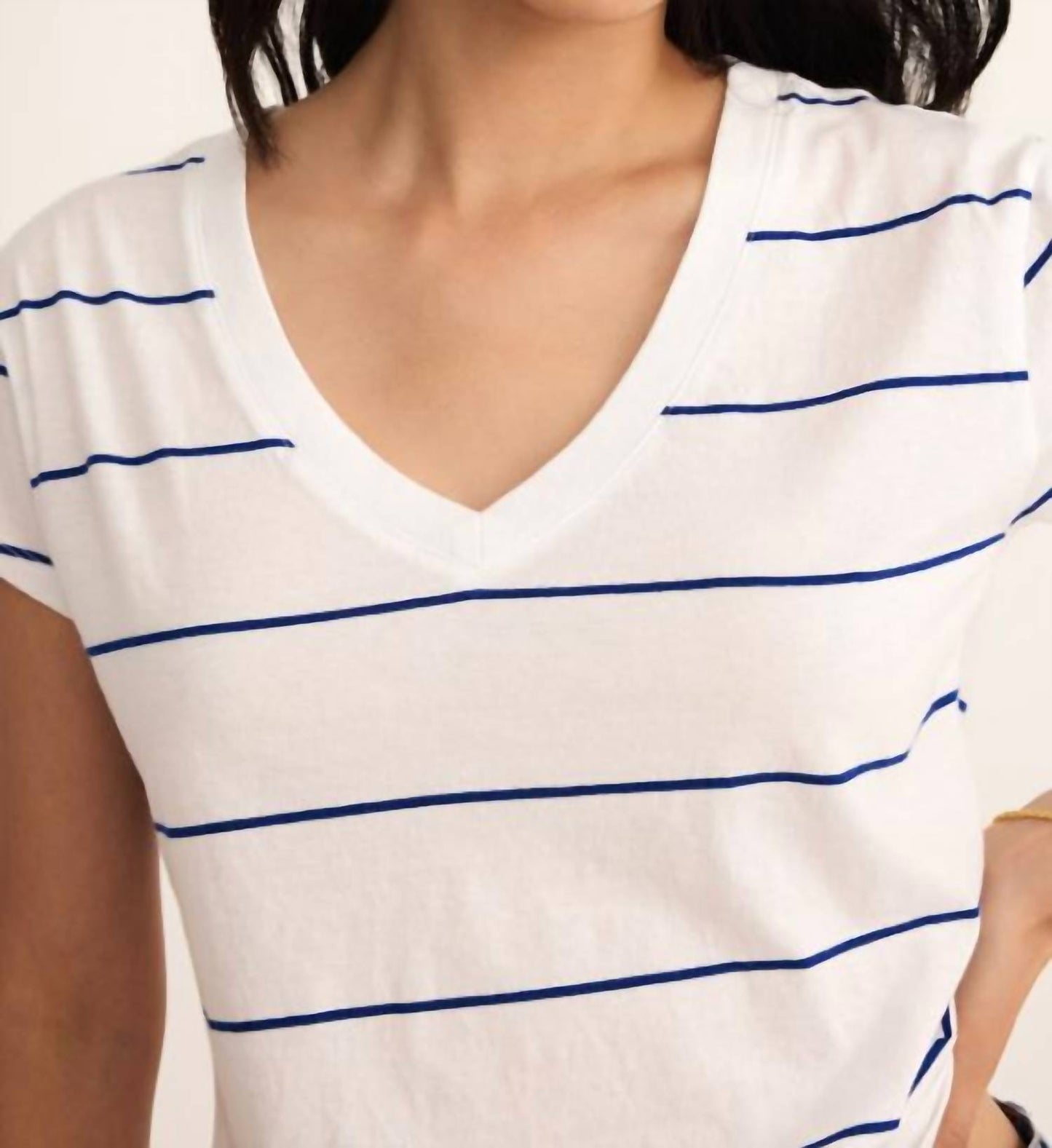 Z Supply - Women's Striped Modern V Neck Top