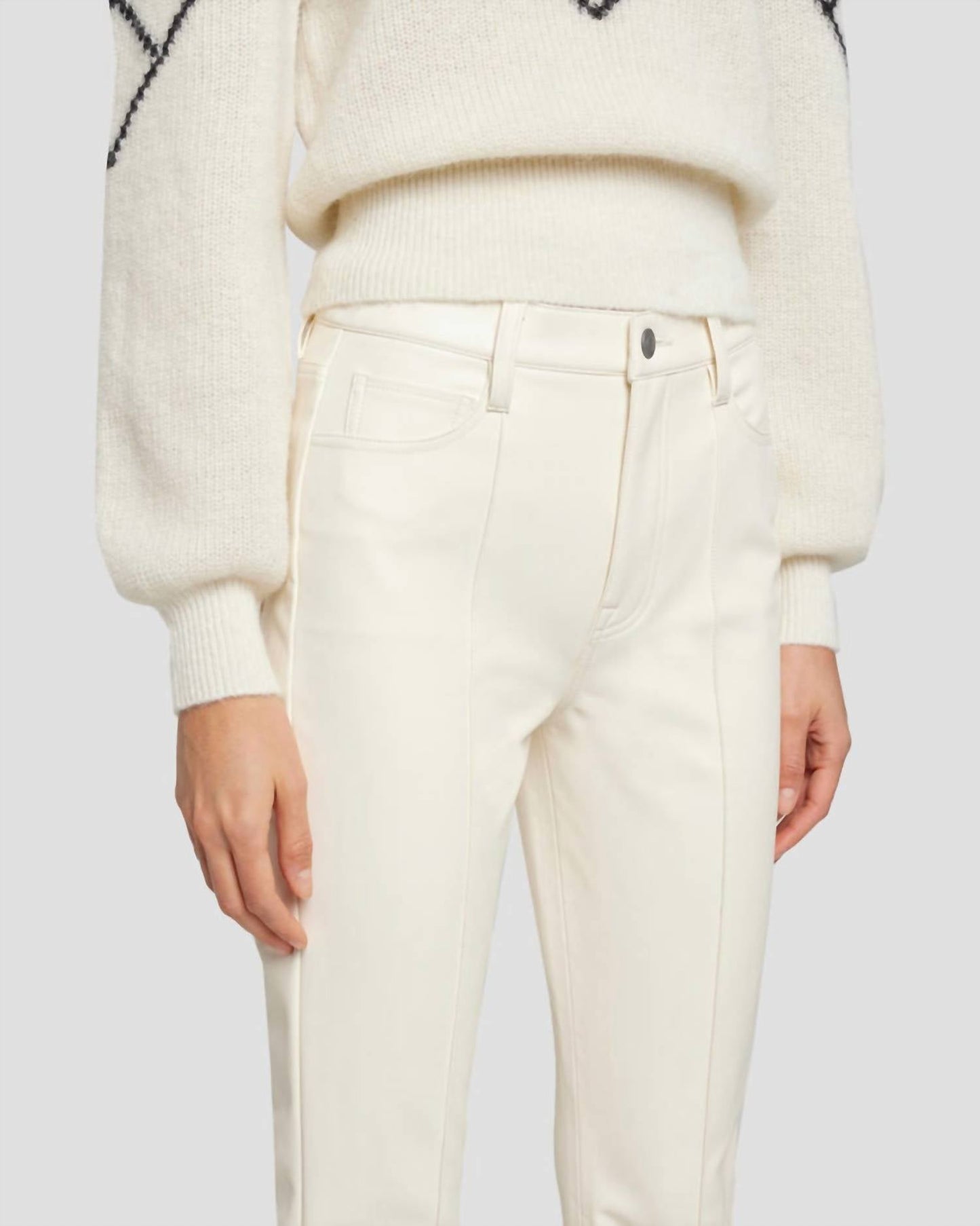 7 For All Mankind - Faux Leather High Waist Slim Kick Pants