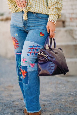 Johnny Was - Calça Jeans Curta Carmene Reta