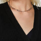 Eklexic - SILVER LARGE ELONGATED LINK CHAIN NECKLACE
