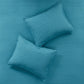 8 Piece Printed Seersucker Comforter and Quilt Set Collection Aqua Full/Queen