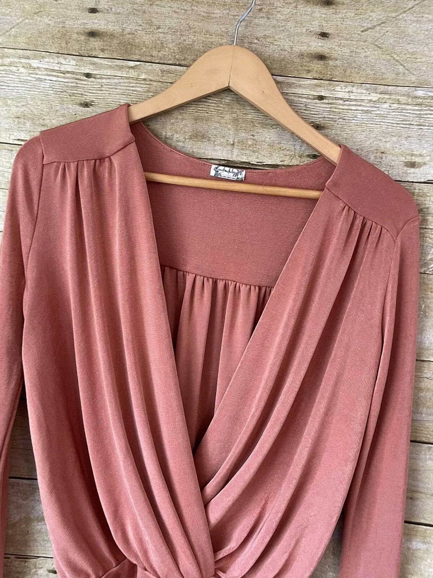 Free People - Turnt Long Sleeve V-neck Bodysuit