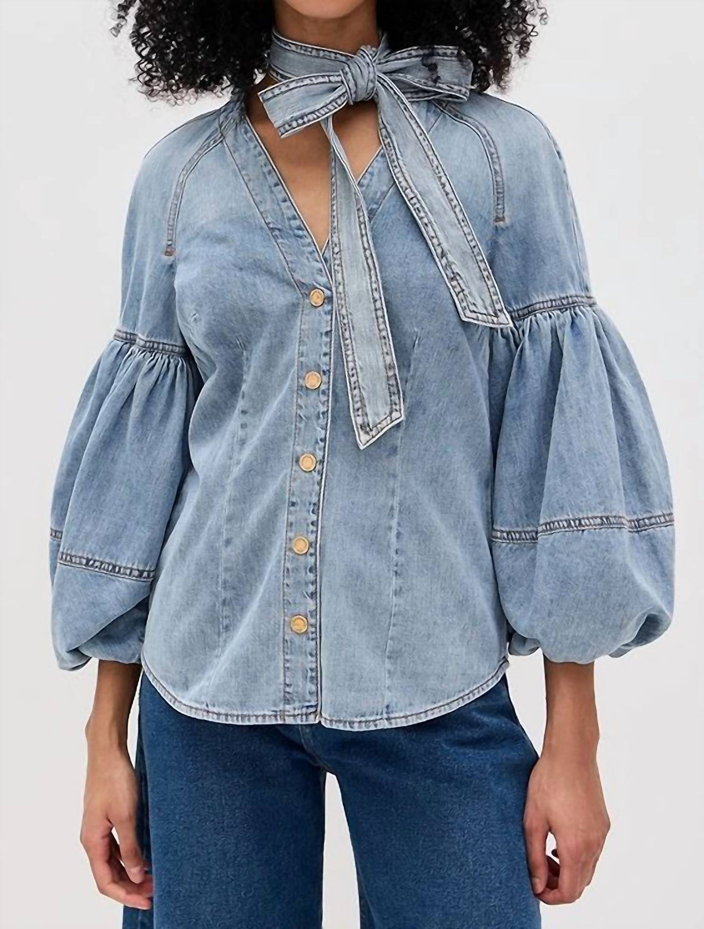 Zimmermann - Illuminate Denim Blouse