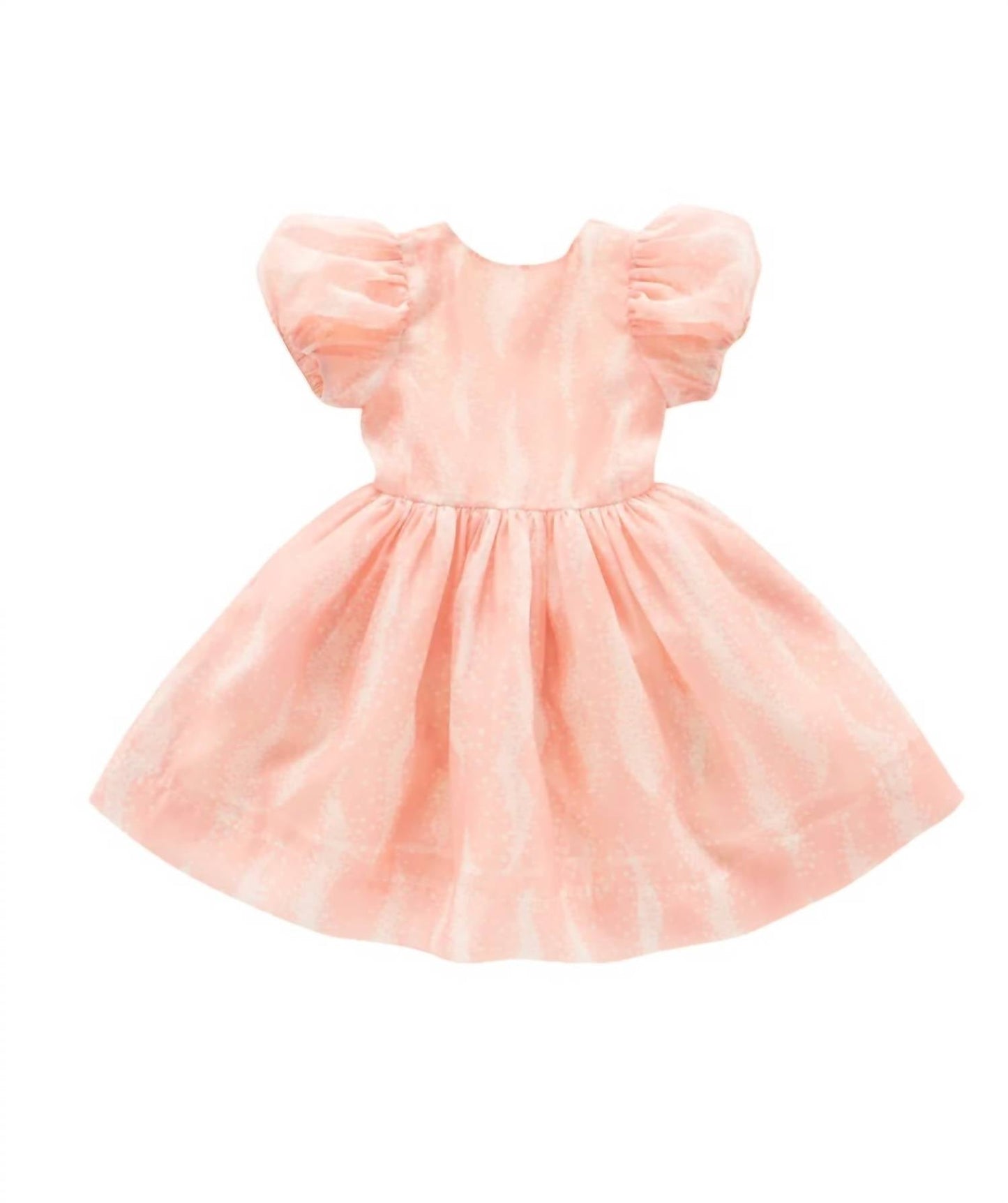 Omamimini - Fit & Flare Dress with Puff Sleeves