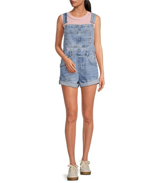 Free People - Macacão curto com gola quadrada Ziggy