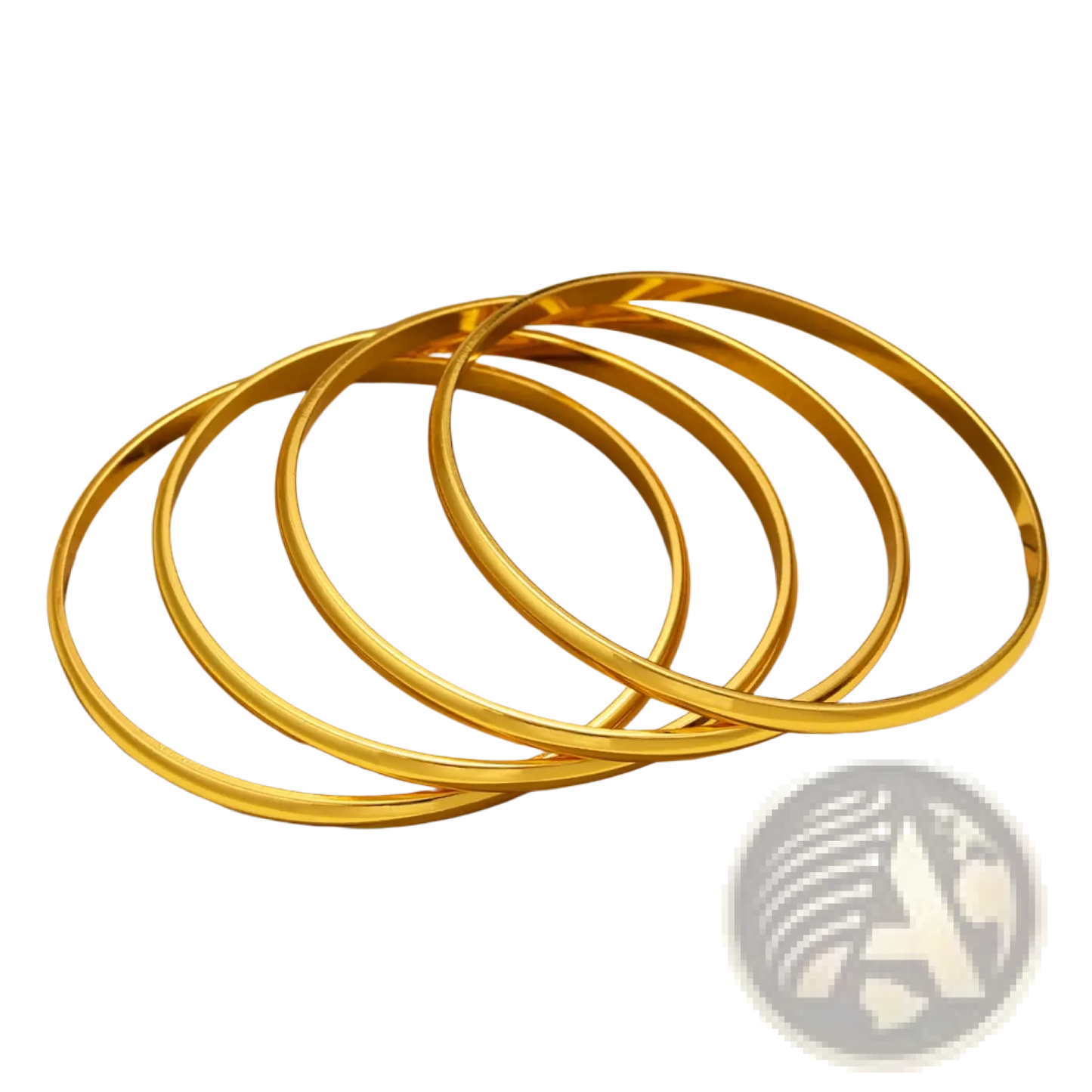 18k Gold Plated Minimalist Stackable Bangle Set