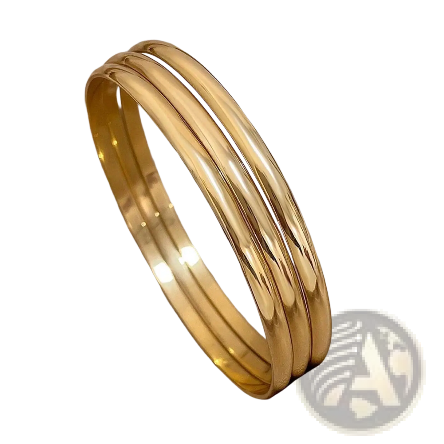 18k Gold Plated Minimalist Stackable Bangle Set