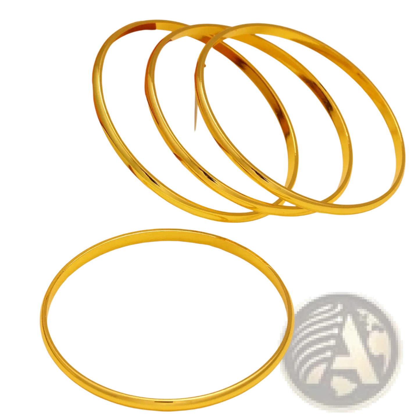 18k Gold Plated Minimalist Stackable Bangle Set