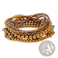 18k Gold Plated Stainless Steel Elastic Bead Bracelet
