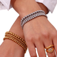 18k Gold Plated Stainless Steel Elastic Bead Bracelet