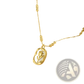18k Gold Plated Stainless Steel Tulip Shell Pendant Necklace