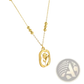 18k Gold Plated Stainless Steel Tulip Shell Pendant Necklace
