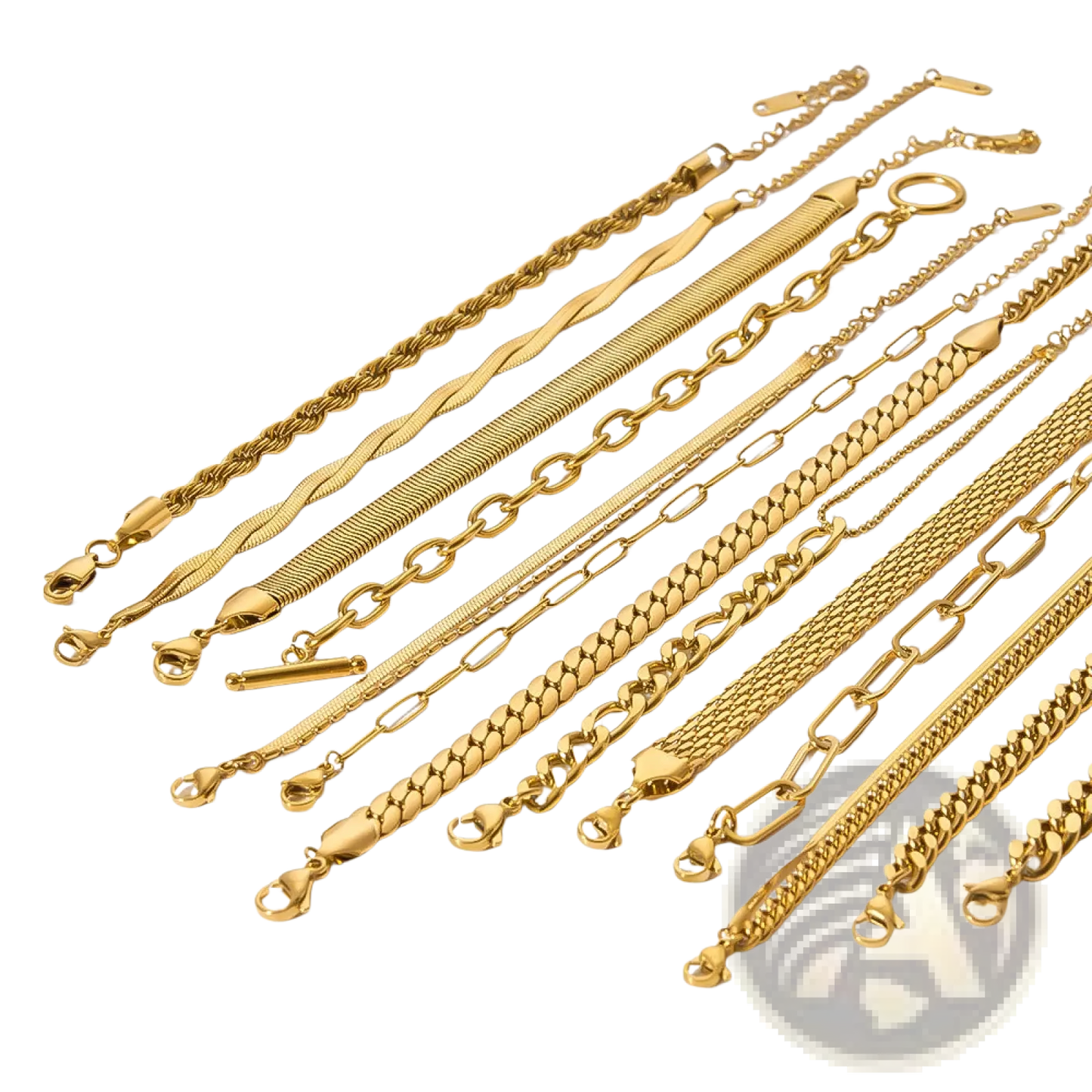 18k Gold Pvd Plated Stainless Steel Chain Link Bracelet