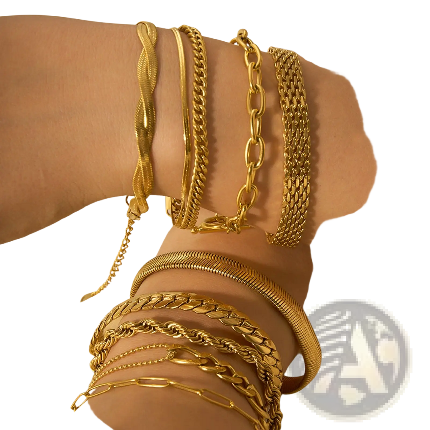 18k Gold Pvd Plated Stainless Steel Chain Link Bracelet