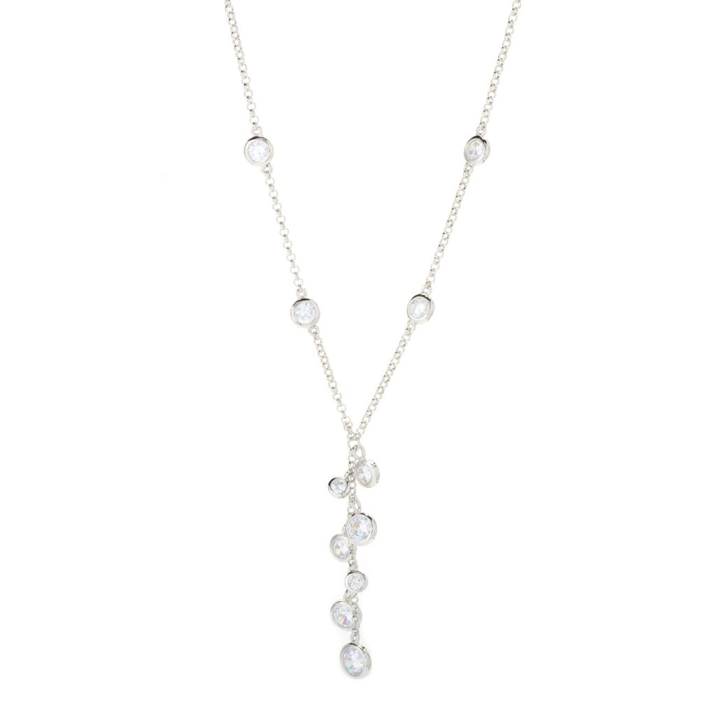 Brilliante Choice of Plating 3.30 DEW Colar com diamante simulado em forma de gota em Y