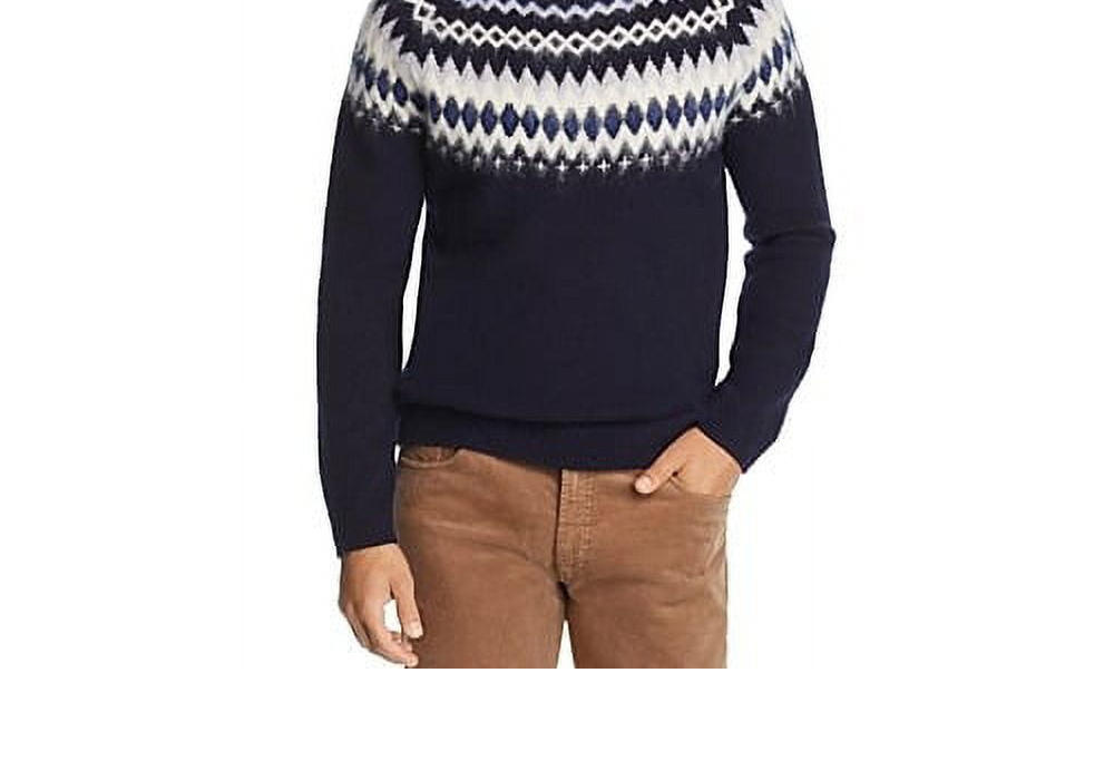 Suéter Fair Isle de lã merino da Bloomingdale's, azul, da loja masculina