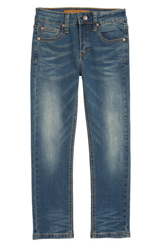 Calça jeans reta elástica Joe's Brixton Rinse Color, tamanho 8