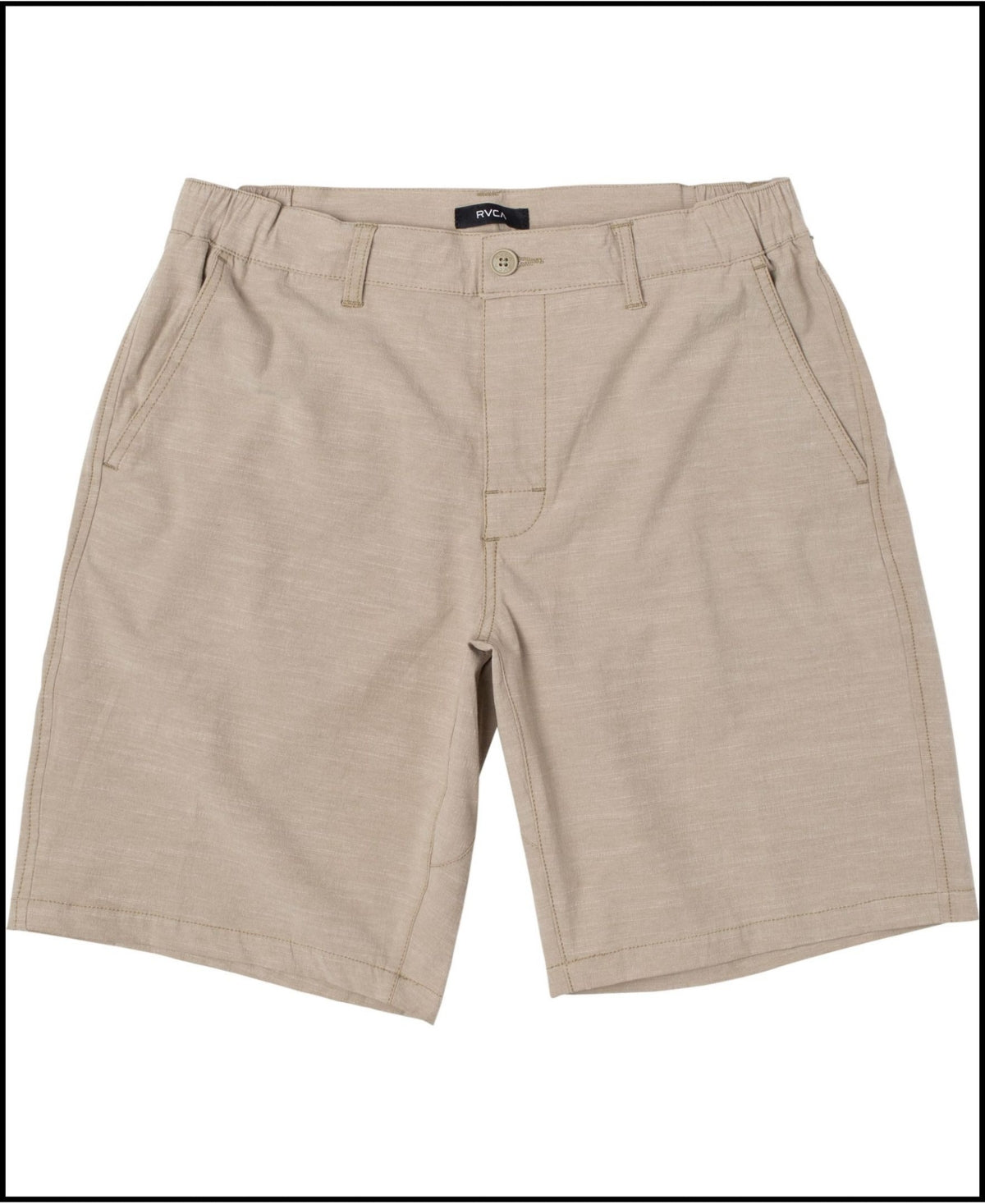 Shorts masculinos All Time Coastal Sol Walk da RVCA, cáqui, tamanho 38