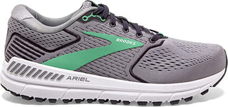Tênis de corrida feminino Brooks Ariel '20, liga metálica/preto perolado/verde