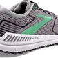 Tênis de corrida feminino Brooks Ariel '20, liga metálica/preto perolado/verde