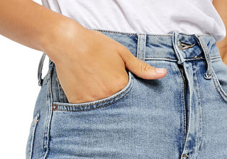 Legging jeans curta de cintura alta Free People, skinny, azul índigo, tamanho 29