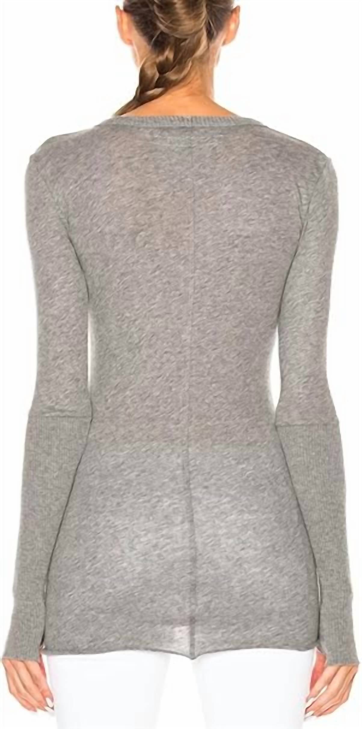Enza Costa - CASHMERE FITTED CUFFED L/S CREW