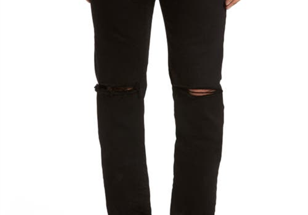 Calça jeans skinny fit FRAME L'Homme com fendas pretas, tamanho 33