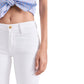 Calça jeans feminina FRAME Blanc Le High Ankle, perna reta, tamanho 31