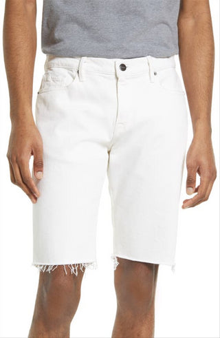 Shorts jeans masculino com corte reto Frame L Homme em branco-sujo, tamanho 32R