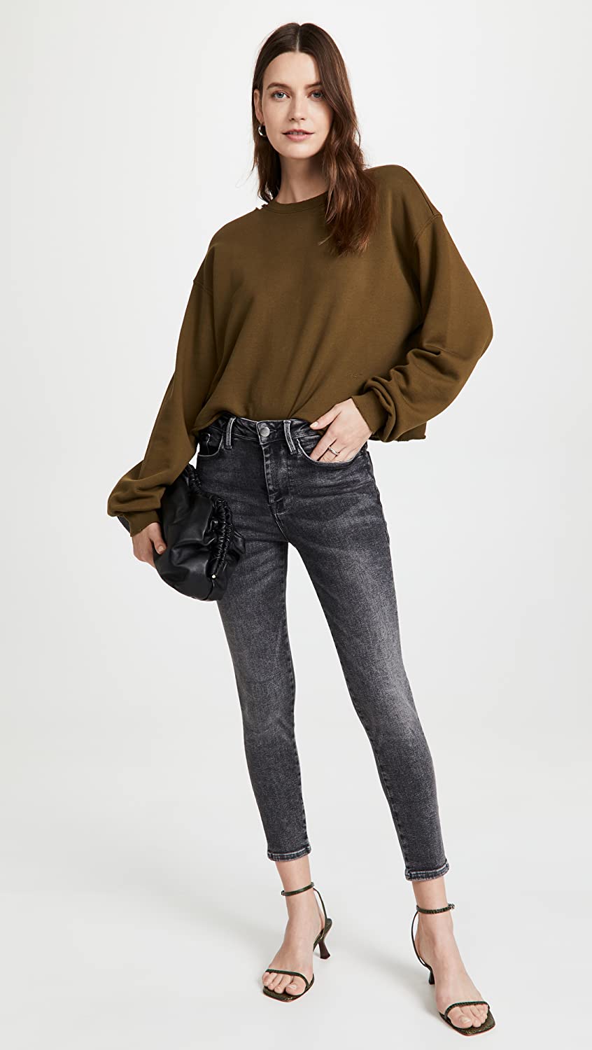 Calça jeans skinny cropped de cintura alta FRAME Le One, Hughes, tamanho 2