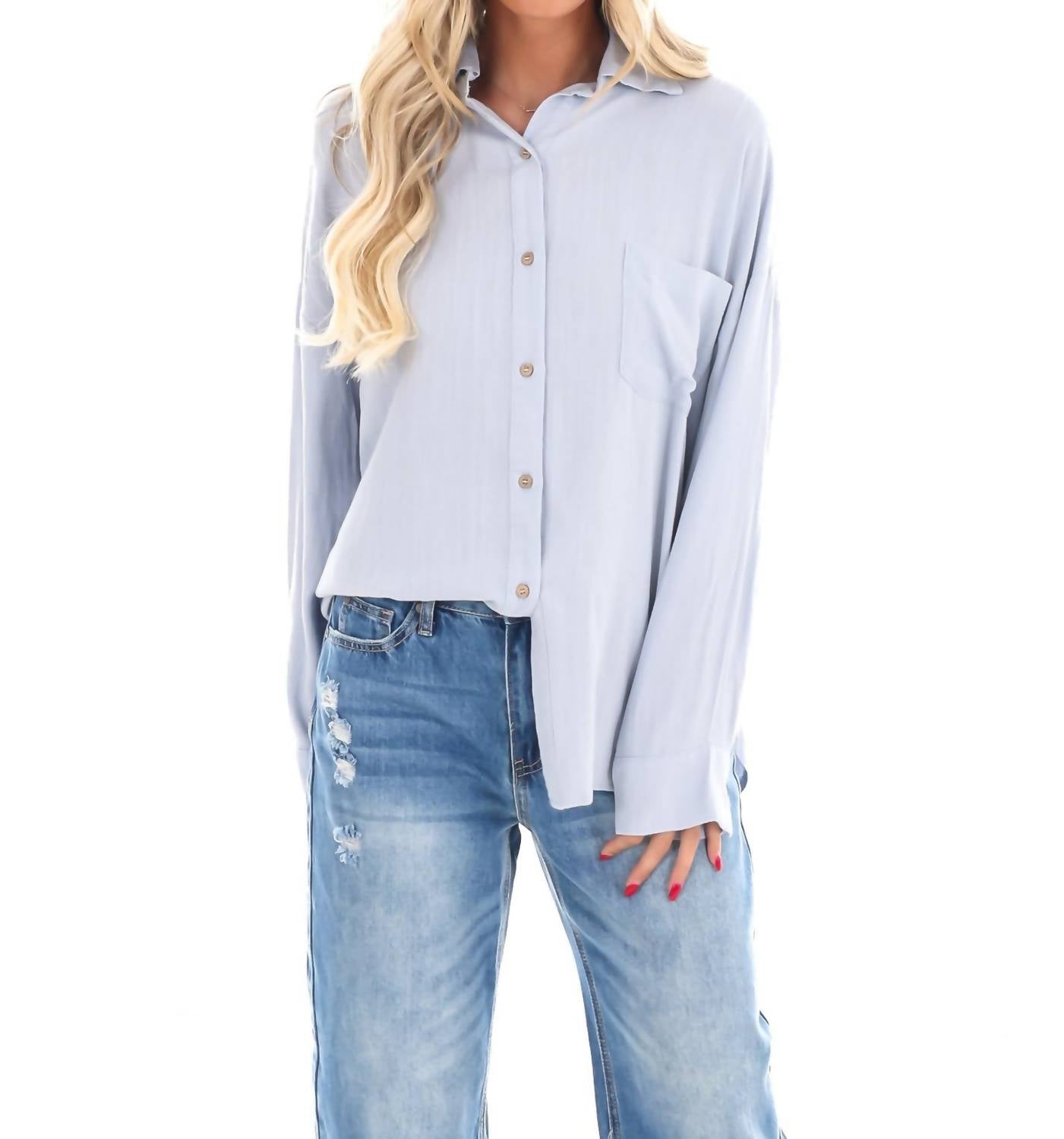 Easel - As You Are Button Down Top