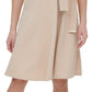 Vestido-camisa de crepe Tommy Hilfiger Scuba feminino, marrom, tamanho 14