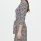 Vestido estampado com cinto feminino Tommy Hilfiger, azul, tamanho 12