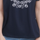 Tommy Hilfiger Blusa Camponesa Bordada de Algodão Feminina Azul Tamanho X-G