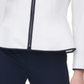 Jaqueta Tommy Hilfiger Feminina com Zíper Frontal e Acabamento Contrastado, Branca, Tamanho 12