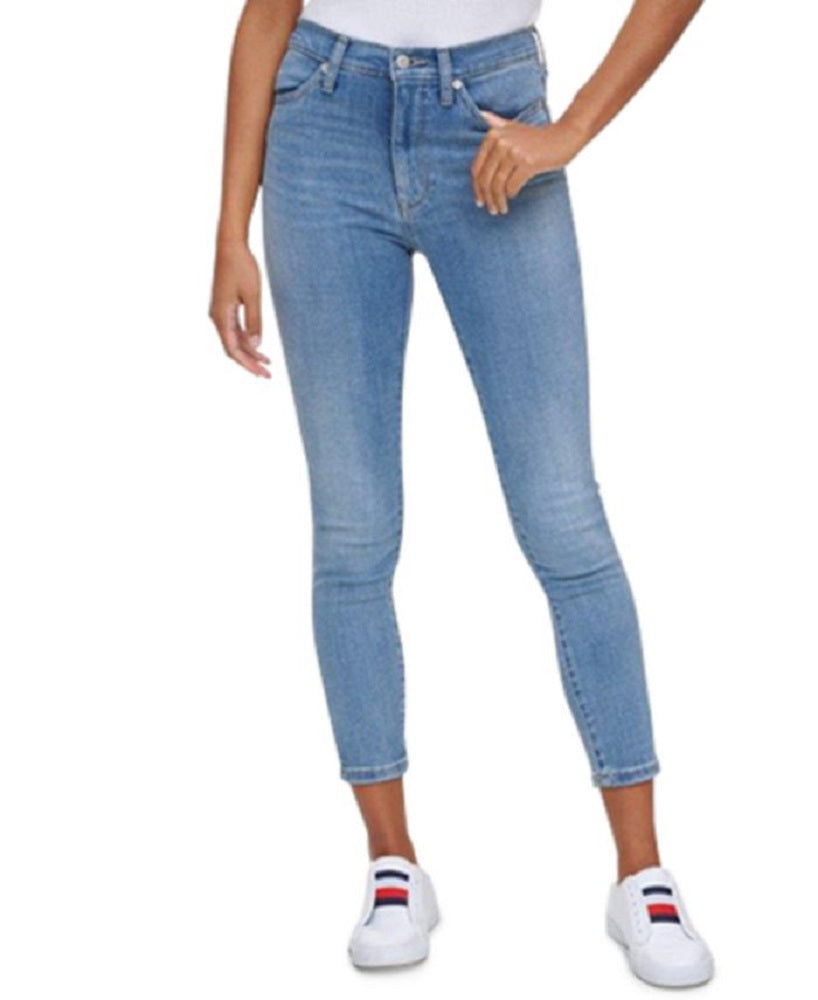 Calça Jeans Tommy Jeans Feminina Cintura Alta Azul Tamanho 24