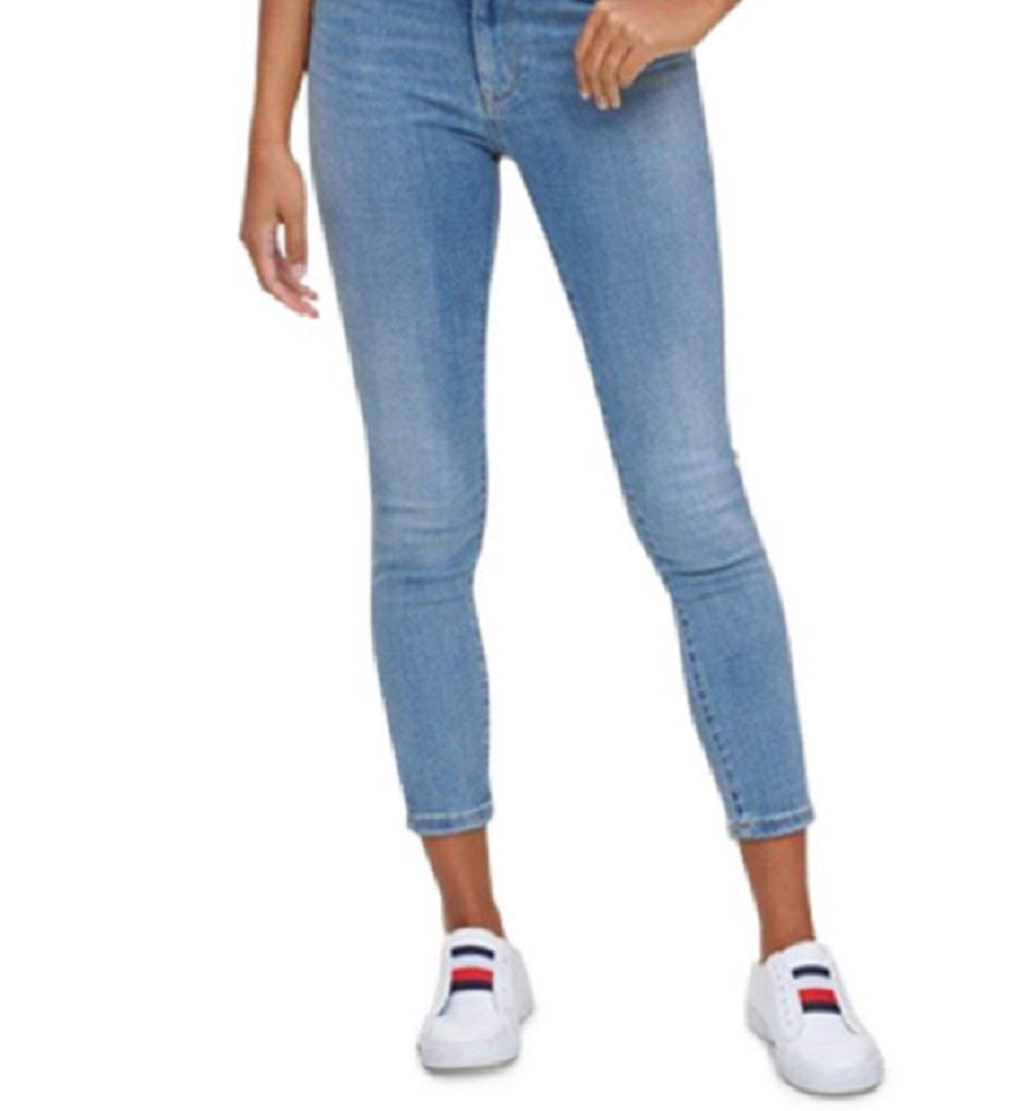 Calça Jeans Tommy Jeans Feminina Cintura Alta Azul Tamanho 24