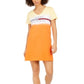 Vestido camiseta feminino Tommy Hilfiger com estampa tie-dye e logo Ombre, amarelo, tamanho médio