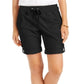 Tommy Hilfiger Shorts Femininos com Aba Enrolada e Cordão Preto Tamanho X-G