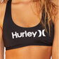 Hurley Junior's One And Only Scoop Bikini Top Swimsuit Black Size X-Small