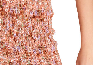 Minissaia Melodie tamanho 6 da Veronica Beard com estampa floral coral