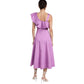 Vestido midi feminino Veronica Beard Orchid Beilla com mangas franzidas 2