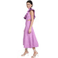 Vestido midi feminino Veronica Beard Orchid Beilla com mangas franzidas 2