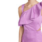 Vestido midi feminino Veronica Beard Orchid Beilla com mangas franzidas 2