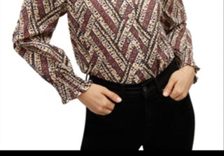 Veronica Beard Calisto Blusa de gola alta com babados, branca