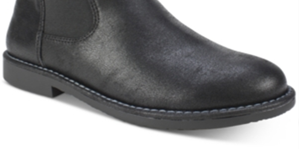Botas femininas Seven Dials com salto bloco, acolchoadas e elásticas Maggie, bico redondo, pretas, tamanho 6 M