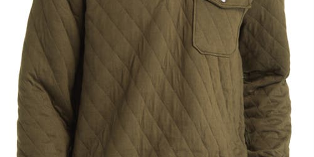 Jaqueta Ralph Lauren Masculina de Malha Dupla Acolchoada em Mistura de Algodão Verde Tamanho XX-G